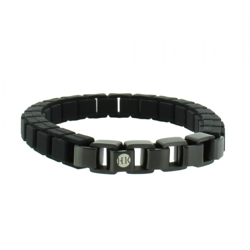 HANSE-KLUNKER FASHION Armband 108028 Edelstahl schwarz schwarz matt