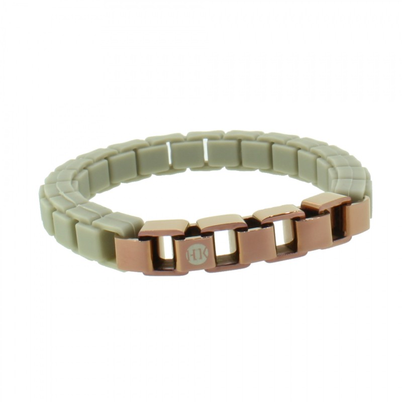 HANSE-KLUNKER FASHION Damen Armband 108010 Edelstahl graubeige bronze