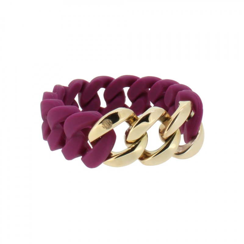 HANSE-KLUNKER ORIGINAL Damen Armband 107927 Edelstahl aubergine rosegold
