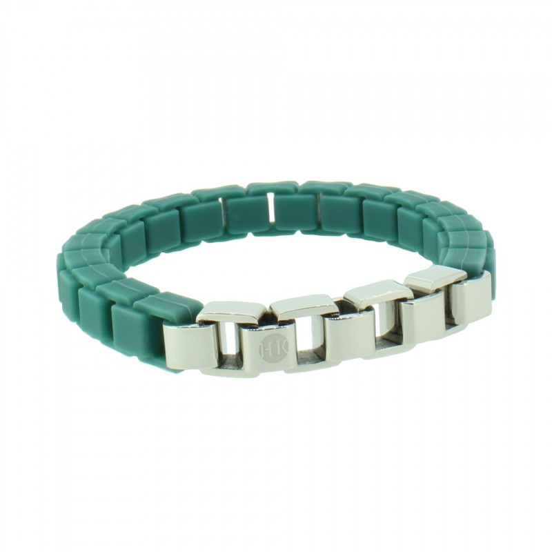 HANSE-KLUNKER FASHION Damen Armband 108002 Edelstahl türkisblau silber