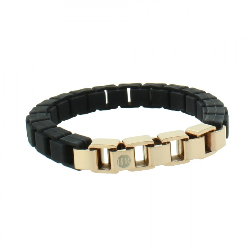 HANSE-KLUNKER FASHION Damen Armband 107994 Edelstahl schwarz rosegold