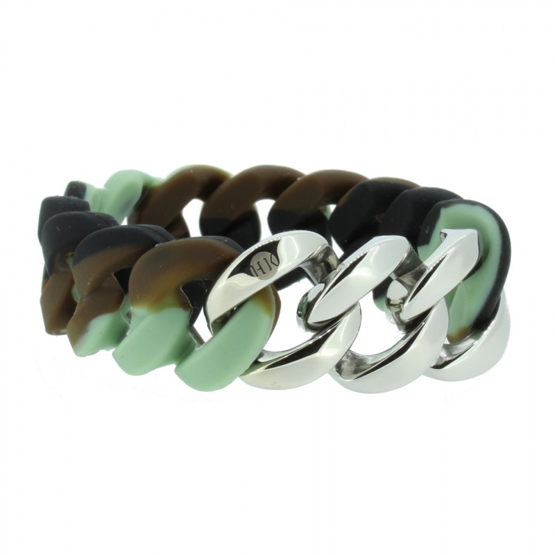 HANSE-KLUNKER ORIGINAL Damen Armband 106784 Edelstahl camouflage silber