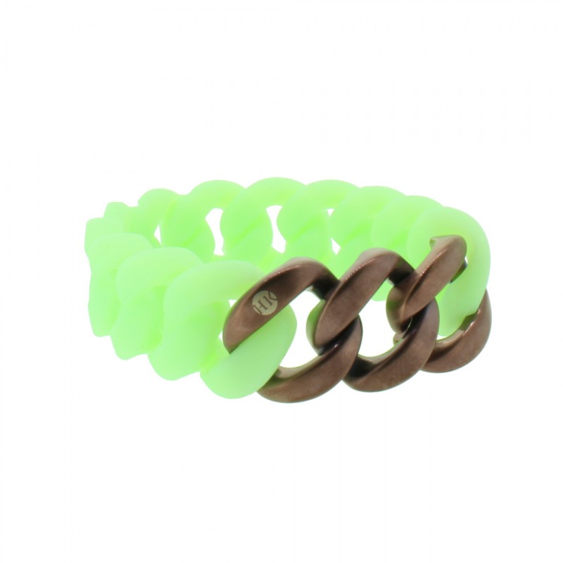 HANSE-KLUNKER ORIGINAL Damen Armband 107949 Edelstahl mintgrün bronze matt