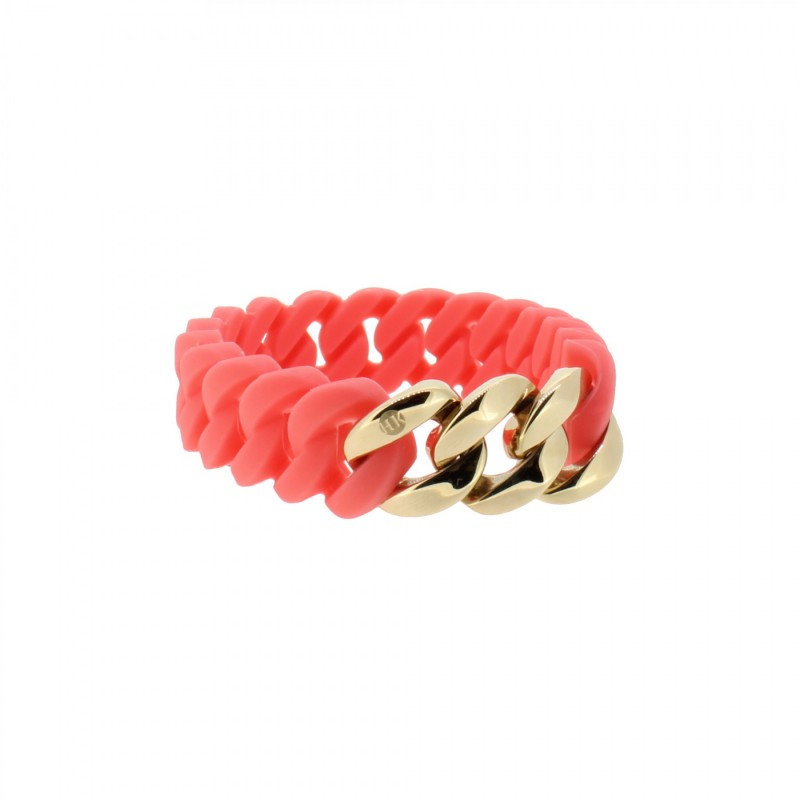 HANSE-KLUNKER MINI Damen Armband 107973 Edelstahl koralle rosegold
