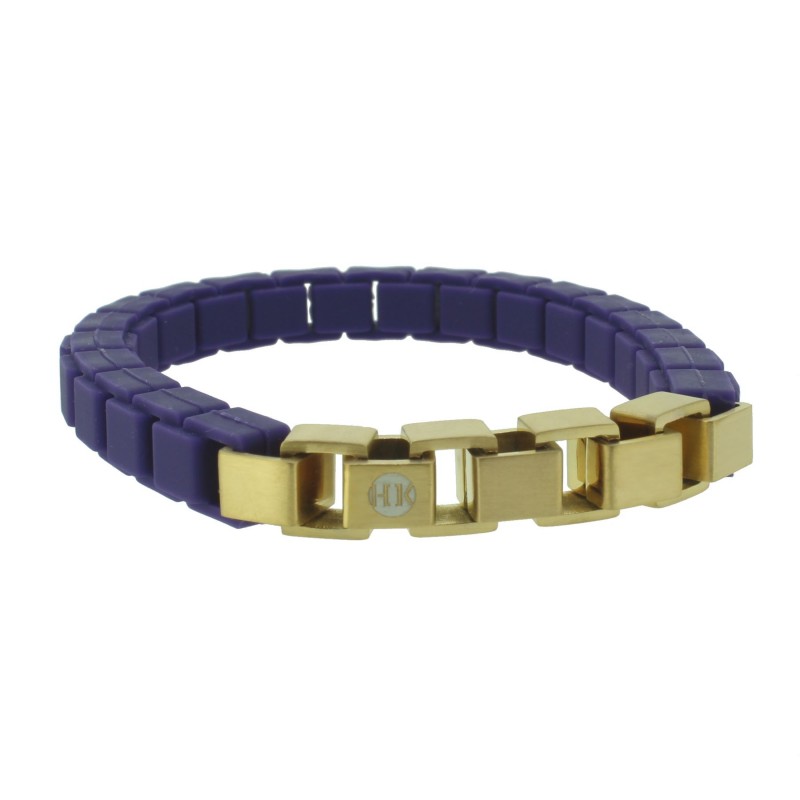 HANSE-KLUNKER FASHION Damen Armband 110473 Edelstahl purple gold matt